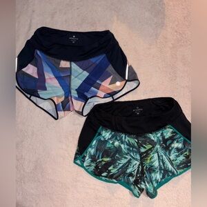 Athleta Blue and Pink Patterned Sports Bra